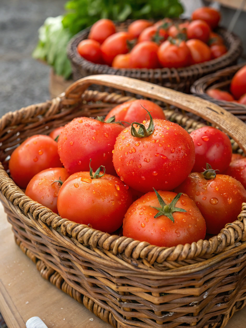 Tomates orgânicos frescos