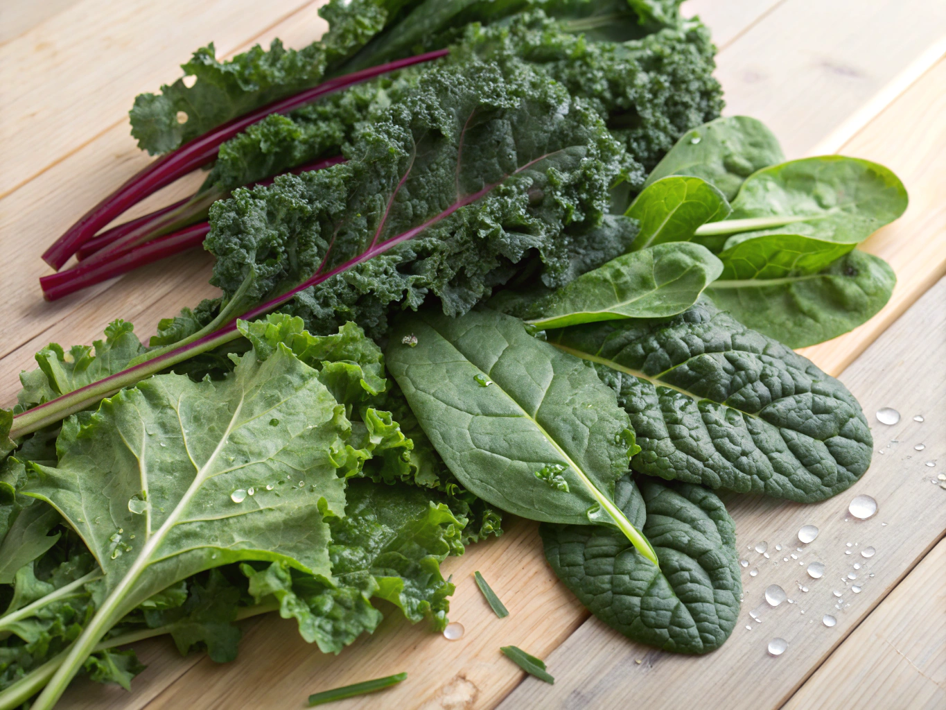 Verduras e folhas verdes