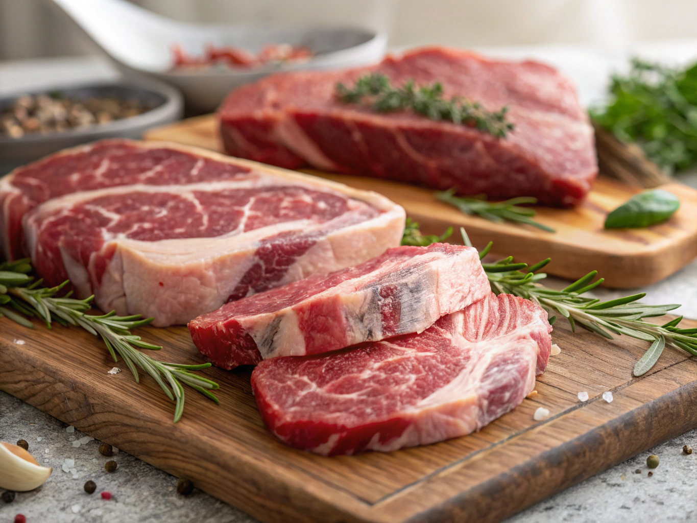 Seleção de carnes premium